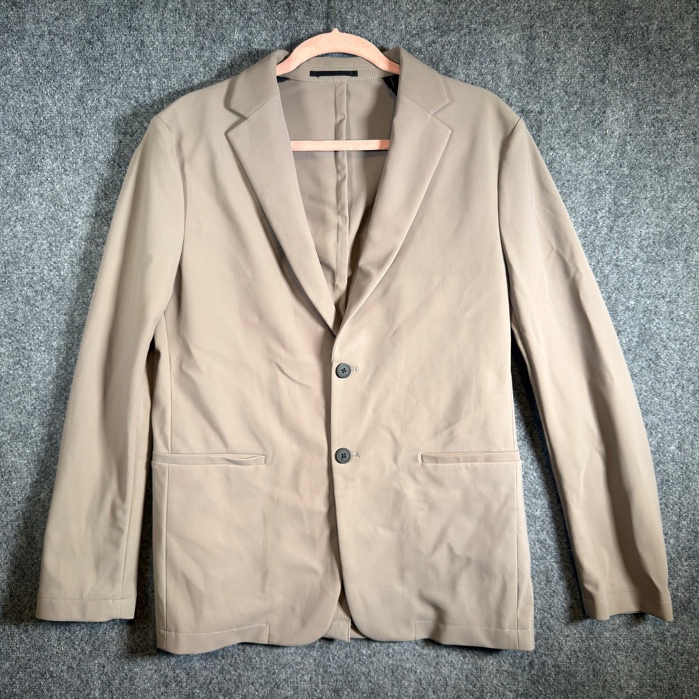 Theory Precision Ponte Sport Coat Mens Tan Beige Blazer Jacket Size 40